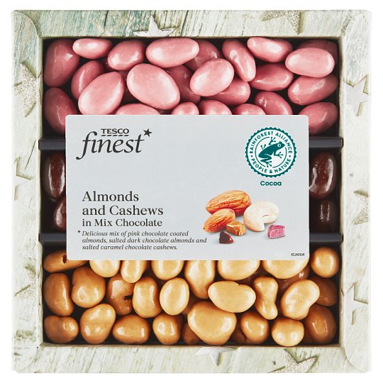 Tesco Finest Almonds and Cashews in Mix Chocolate 305 g Tesco Online