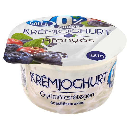 Galla krémjoghurt áfonyás gyümölcsrétegen 180 g