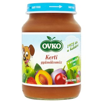 Ovko glutén- és tejszármazékmentes kerti mix bébidesszert 7 hónapos kortól 190 g