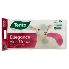 Tento Ellegance Pink Decor toalettpapír 3 rétegű 16 tekercs