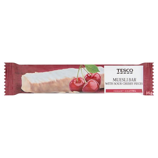 Tesco müzliszelet meggyes darabokkal, joghurtos bevonattal 35 g