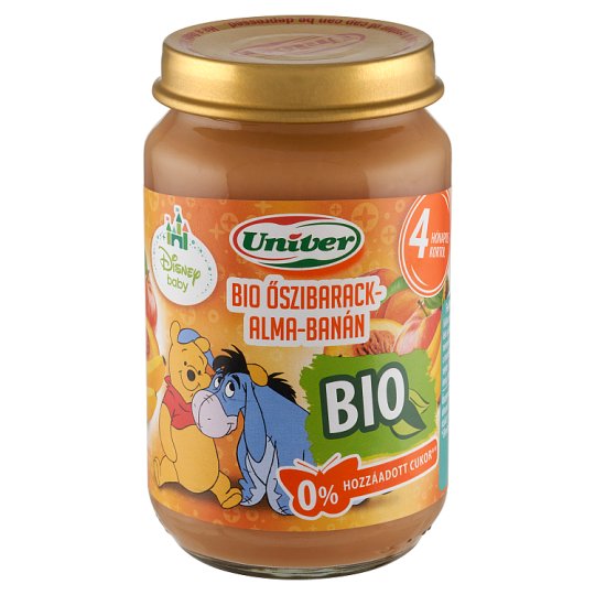Univer őszibarack-alma-banán bébidesszert 4 hónapos kortól 163 g