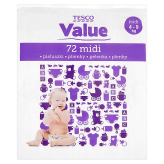 Tesco Value Midi 4-9 kg nadrágpelenka 72 db