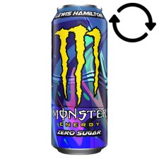 Monster Energy Zero Sugar Lewis Hamilton Carbonated Drink with Caffeine and Sweeteners 500 ml