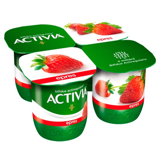 Danone Activia élőflórás epres joghurt 4 x 125 g (500 g)