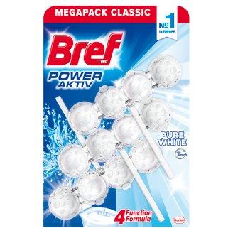 Bref Power Aktiv Pure White toalett frissítő 3 x 50 g