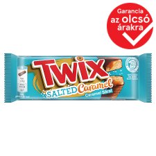 Twix Salted Caramel kekszes szeletek karamellával, tejcsokoládéba mártva 2 x 23 g (46 g)