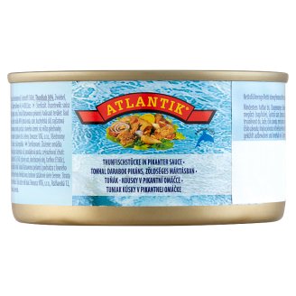 Atlantik tonhal darabok pikáns, zöldséges mártásban 185 g