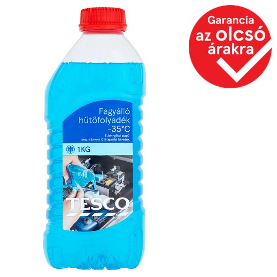 Tesco G11 készrekevert fagyálló hűtőfolyadék -35°C 1 kg