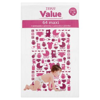 Tesco Value Maxi 7-18 kg nadrágpelenka 64 db