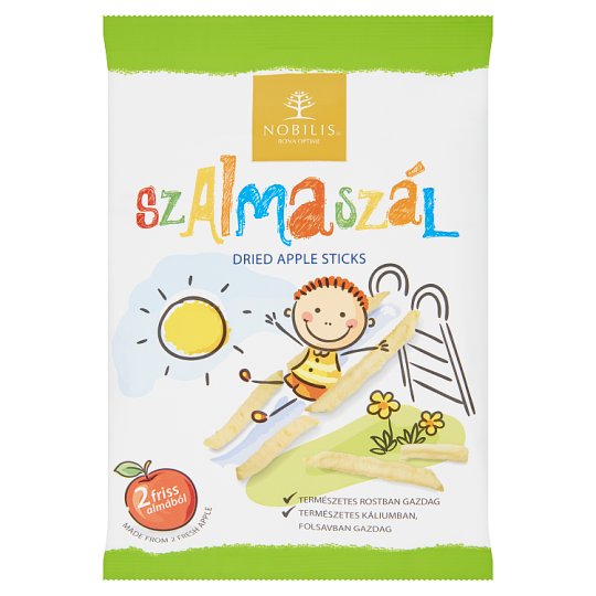 Nobilis Szalmaszál szárított, héj nélküli almahasábok 25 g