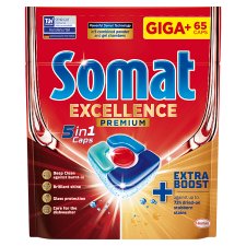 Somat Excellence Premium 5in1 Dishwasher Capsule 65 pcs 1267,5 g