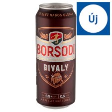 Borsodi Bivaly minőségi világos sör 6,5% 0,5 l