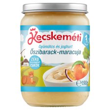 Kecskeméti bio gyümölcs és joghurt őszibarack-maracuja bébidesszert 7 hónapos kortól 190 g