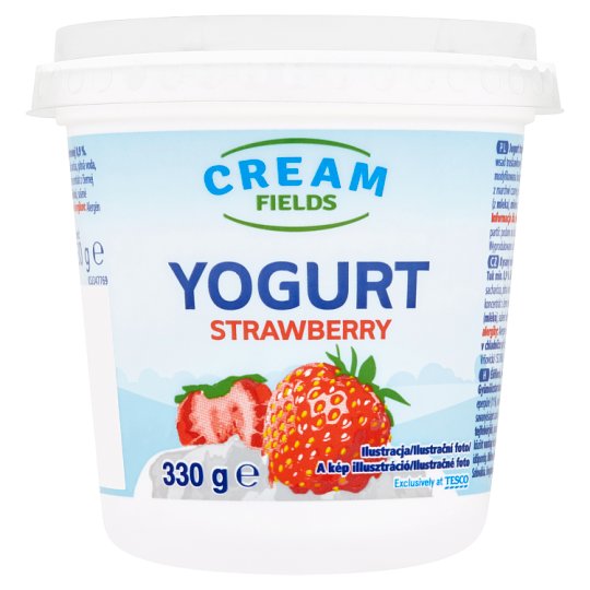 Cream Fields LowFat Strawberry Flavoured Yoghurt with Live Cultures