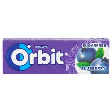 Orbit Blueberry Flavoured Sugar-Free Chewing Gum with Sweetener 14 g