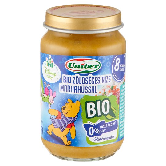 Univer zöldséges rizs marhahússal bébiétel 8 hónapos kortól 163 g