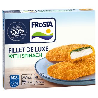 FRoSTA Fillet de Lux gyorsfagyasztott tőkehal filé spenótos szósszal töltve 220 g