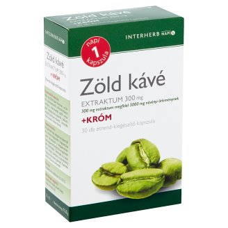 Interherb Napi1 Zöld Kávé Extraktum 300 mg + Króm étrend-kiegészítő kapszula 30 db 15 g