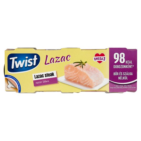 Twist Salmon Steak in Natural Broth 3 x 80 g (240 g)