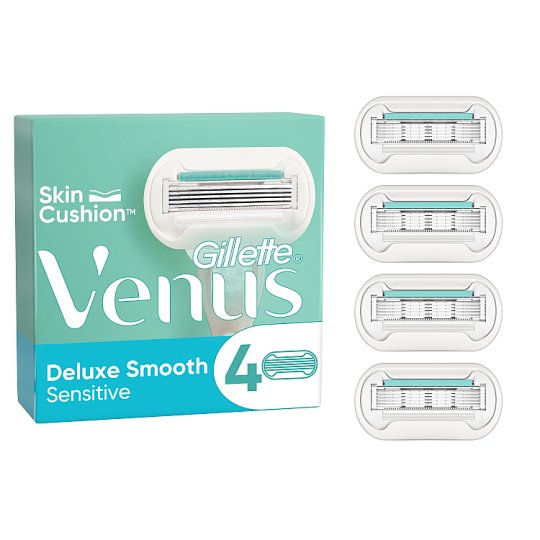 Gillette Venus Deluxe Smooth Sensitive Razor Blades x4 Tesco Online