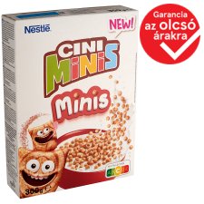 Nestlé Cini Minis ropogós fahéjas mini gabonagolyók teljes értékű búzával vitaminokkal, vassal 300 g