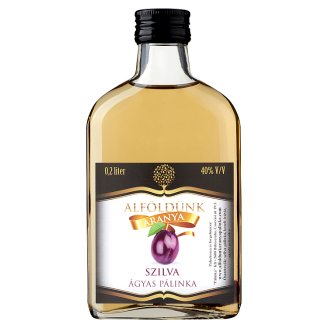 Alföldünk Aranya Plum Palinka on Fruit Bed 40% 0,2 l