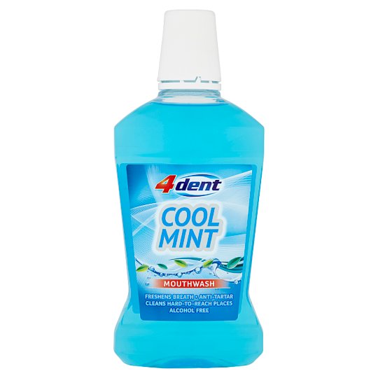 4Dent Cool Mint Mouthwash 500 ml Tesco Online, Tesco From Home, Tesco