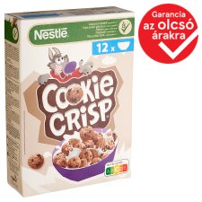 Nestlé Cookie Crisp süti formájú, csokiízű, ropogós gabonapehely 375 g