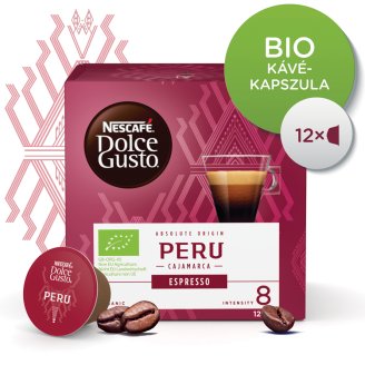 Nescafé Dolce Gusto Peru Cajamarca Espresso őrölt pörkölt kávé 12 db 84 g