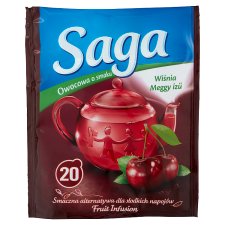 Saga Sour Cherry Flavoured Fruit Tea 20 Tea Bags 34 g