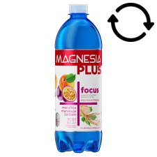 Magnesia Plus Fókusz sárgabarack-maracuja-ginzeng ízű szén-dioxiddal enyhén dúsított üdítőital 0,7 l