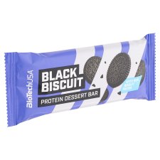 BioTechUSA Black Biscuit ízű bevont fehérjeszelet keksz darabokkal, cukrokkal, édesítőszerekkel 50 g