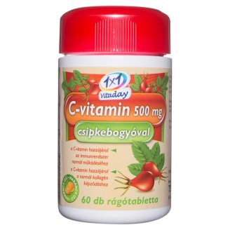1x1 Vitaday C-vitamin 500 mg csipkebogyóval rágótabletta 60 db