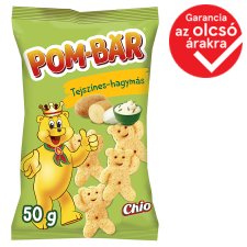 Pom-Bär tejszínes-hagymás ízű burgonyasnack 50 g