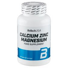 BioTechUSA Calcium Zinc Magnesium étrend-kiegészítő tabletta ásványi anyagokkal 100 db 220 g