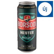 Borsodi Mester minőségi világos sör 5% 0,5 l