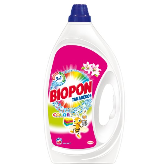 Biopon Takarékos Color Liliom mosószer színes ruhákhoz 60 mosás 3 l