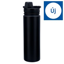 Tesco Home Black Insulated kétfunkciós műanyag kulacs 650 ml