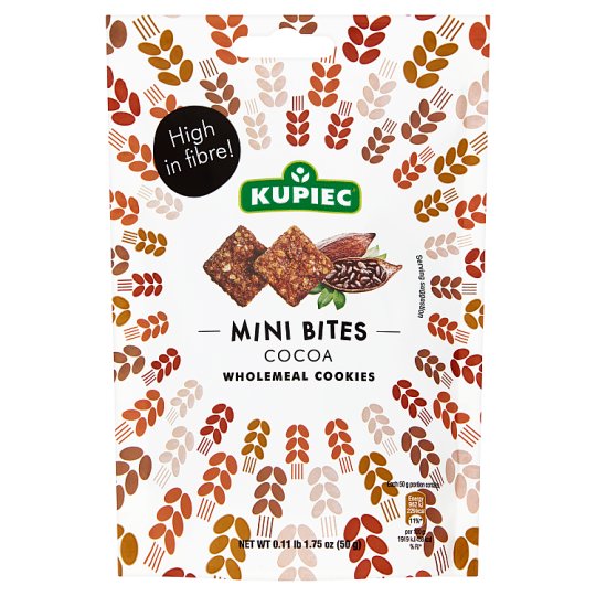 Kupiec Mini Bites kakaós gabona snack 50 g