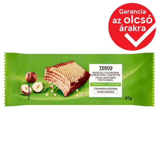 Tesco ostya mogyorós töltelékkel 47 g