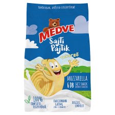 Medve Sajti Pajtik Tekergő mozzarella sajt snack 6 db 100 g