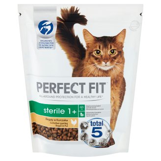 Perfect Fit Sterile 1+ csirkében gazdag teljes értékű állateledel felnőtt macskák számára 750 g