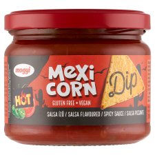 Mogyi Mexi Corn Dip Salsa ízű csípős, fűszeres szósz paradicsommal 310 g 