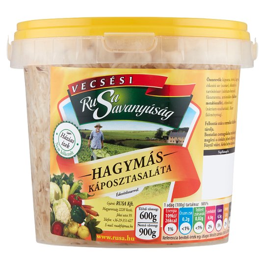 Rusa Savanyúság hagymás káposztasaláta édesítőszerrel 900 g