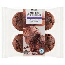 Tesco kakaós muffin csokoládédarabokkal 4 db 300 g