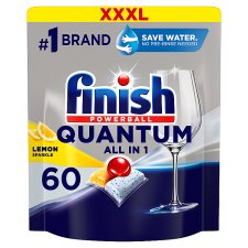 Finish Powerball XXXL Quantum All in 1 Lemon Dishwasher Capsules 60 pcs 624 g
