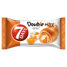 7DAYS Double Max croissant vanília ízű és narancsos töltelékekkel 80 g