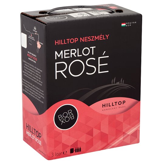 Hilltop Bor-Box Neszmély Merlot Rosé dunántúli száraz rosé bor 12,5% 3 l