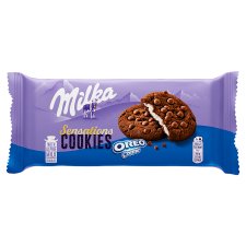 Milka Cookie Sensations Oreo Creme Biscuit with Cocoa, Milk Chocolate Pieces & Vanilla Filling 156 g